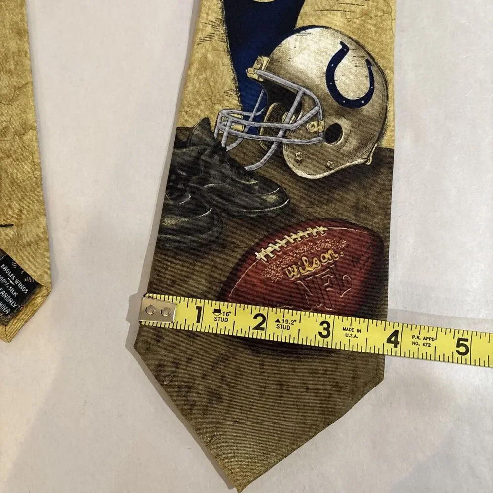 Indianapolis Colts Men's Neck Tie NFL Licensed Football Team Sports Silk Necktie